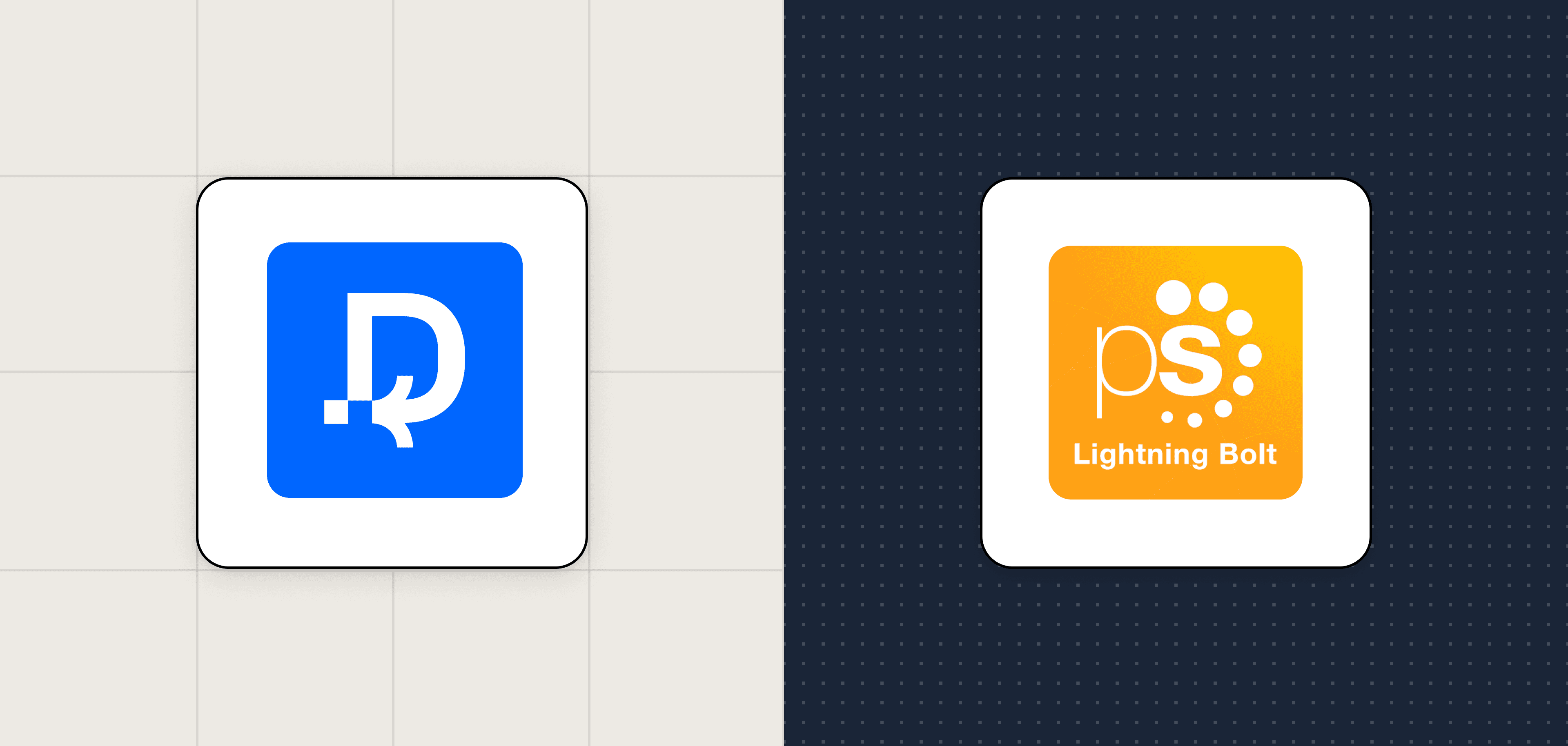 The Durate and Lightning Bolt app icons side by side